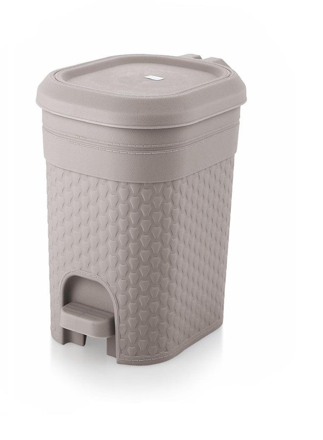 Moltres Plastic - Kleno 5 Ltr. Mini Dustbin - Ideal For Home, Kitchen & Office Manual-Lift - Size (18cmx16cmx20cm), Grey - Image 1